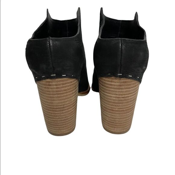 Dolce Vita Womens Size 9.5 Black Suede Block Heel Open Toe Slip On Sandal Shoes - Picture 4 of 9